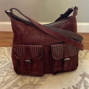 Patricia Nash Suede Hobo Messenger Bag